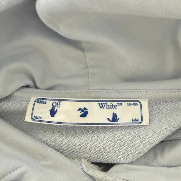 Off-White Sky Blue Hoodie - Picture 2 of 8
